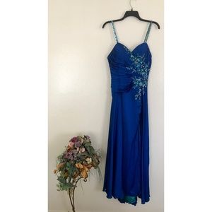 Tony Bowls Paris Royal Blue Jewel Prom Dress 11270